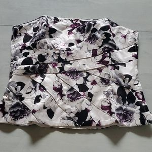 WHBM White/Purple Floral Bustier NWT Size 16